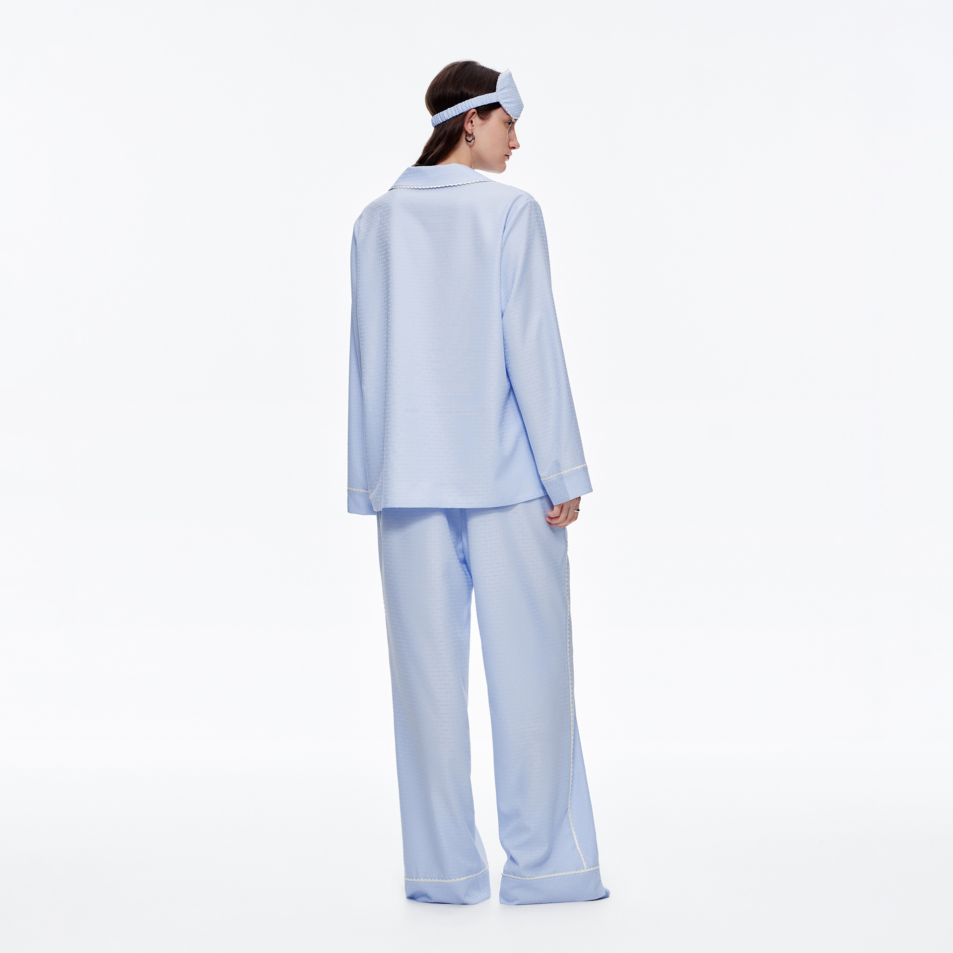 Women's Cozy Long Sleeve Pajama Set with Brushed Fabric - Image 3