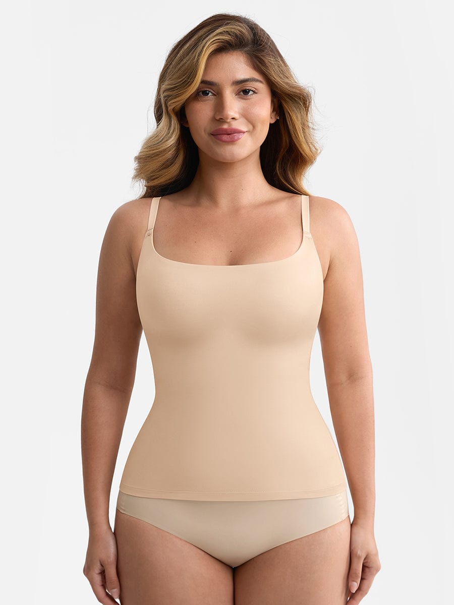 Scoop Neck Tank Top with Light Shaping and Anti-Sheer Bust Lining - Image 4