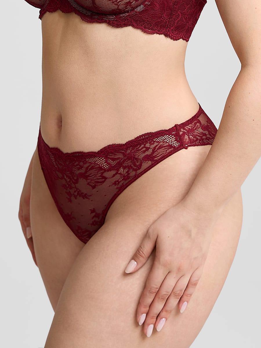 Low-rise Lace Panties with Antibacterial Cotton Crotch - Image 3