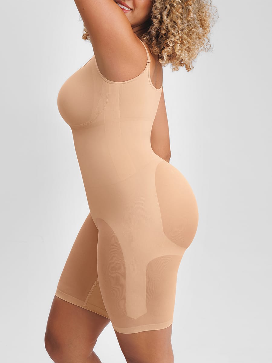 Invisible Zip Seamless Shapewear Bodysuit with Tummy Control