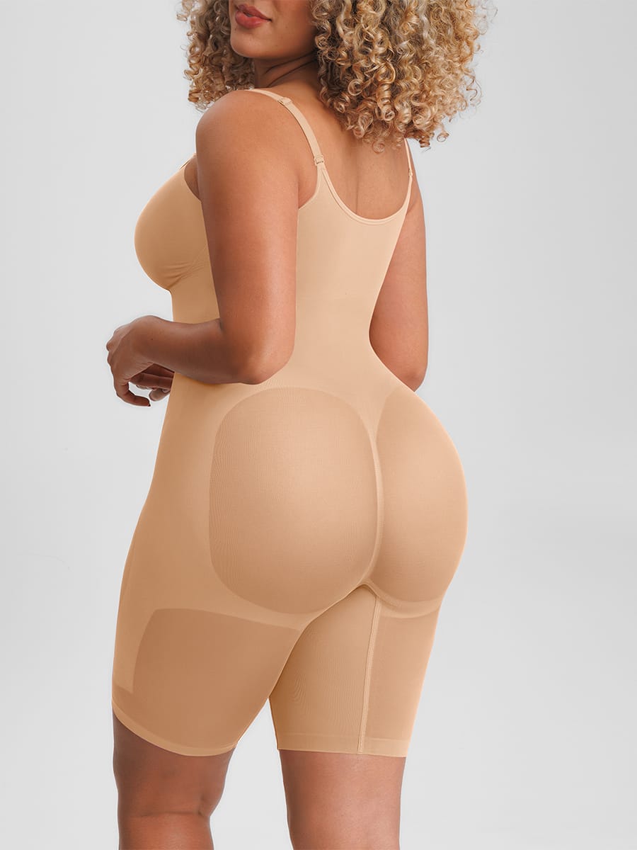 Invisible Zip Seamless Shapewear Bodysuit with Tummy Control - Image 3