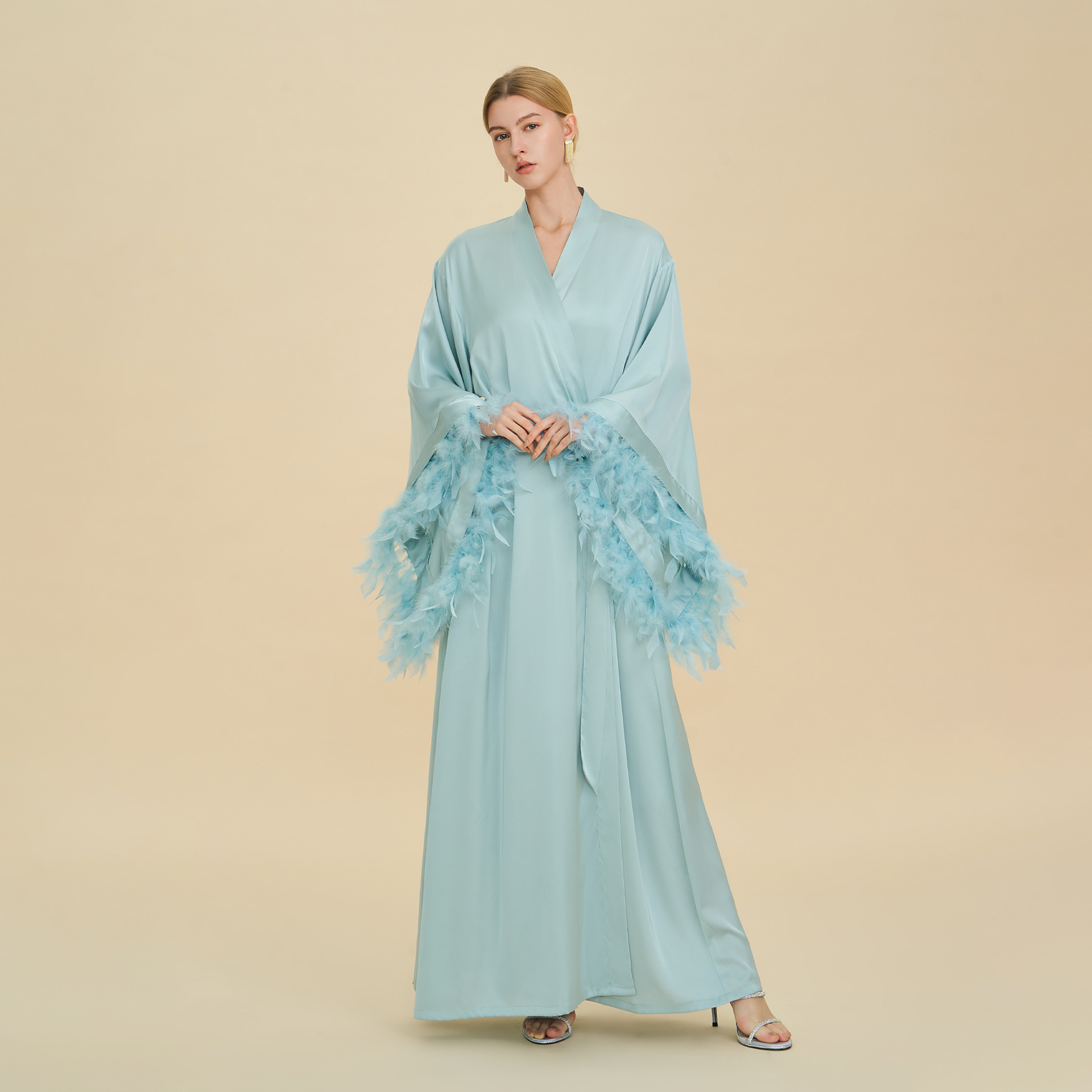 Luxury Women's Nightgown, Elegant Dressing Gown for Brides - Image 3