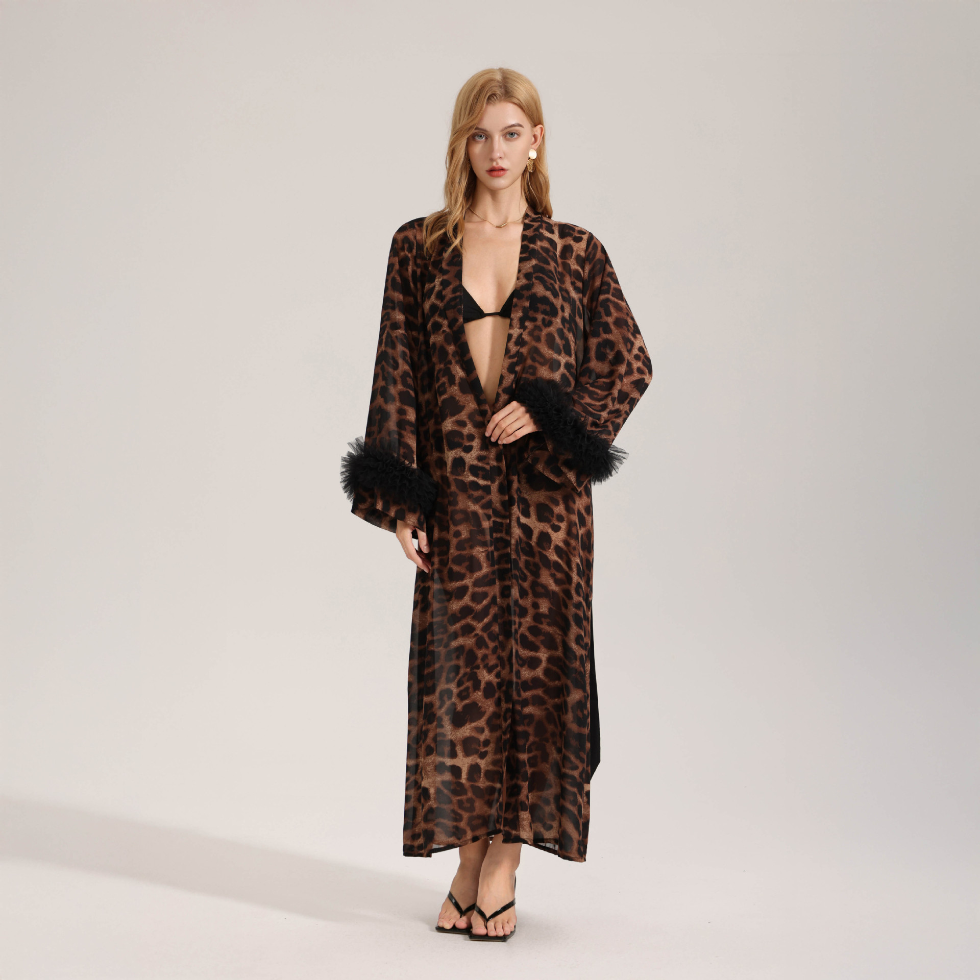 Leopard Print Nightgown Sleepwear for Women